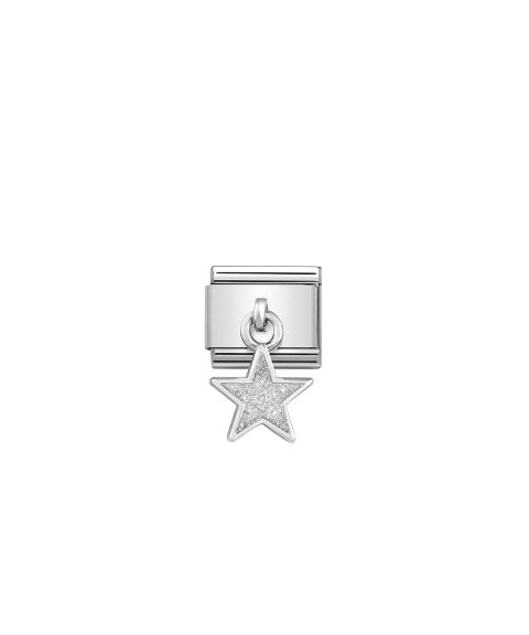 Nomination Composable White Glitter Star Pendant Acessório de Joia Link Mulher 331805/02