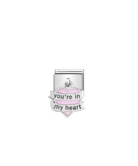 Nomination Composable Pink Heart Pendant Acessório de Joia Link Mulher 331805 06