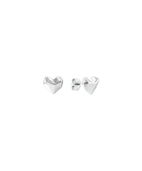 Calvin Klein Faceted Heart Joia Brincos Mulher 35000041 Calvin Klein Faceted Heart Joia Brincos Mulher 35000041
