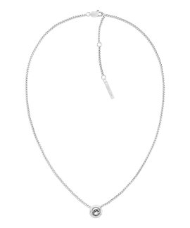 Calvin Klein Twisted Bezel Solitaire Joia Colar Mulher 35000769