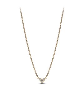 Pandora Shine Triple Stone Heart Joia Colar Mulher 363014C01-45