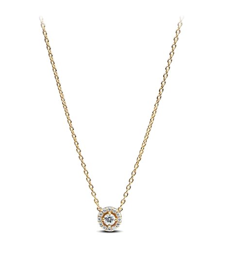 Pandora Round Pavé Halo Joia Colar Mulher 363548C01-45