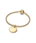 Pandora Engravable Round Tag Joia Pendente Colar Medalha Mulher 364007C01
