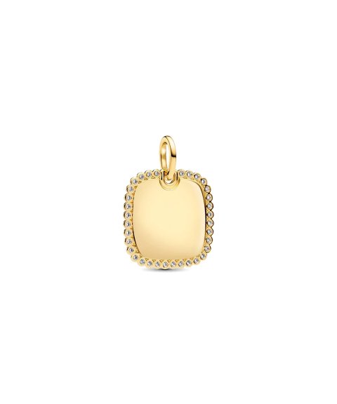 Pandora Engravable Square Tag Joia Pendente Colar Medalha Mulher 364009C01