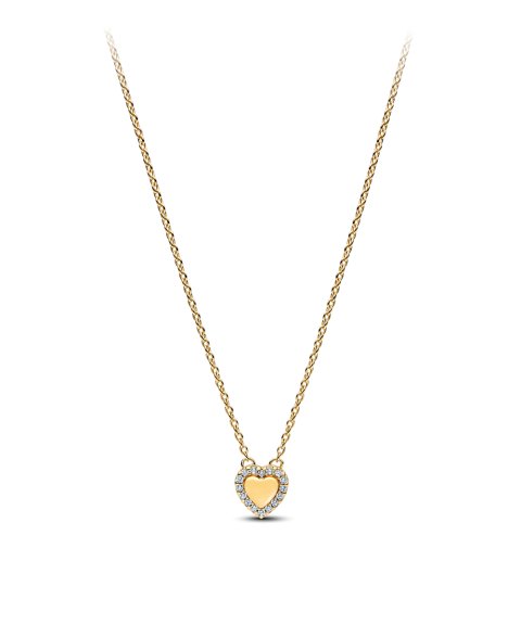 Pandora Engravable Heart Halo Joia Colar Mulher 364364C01-45