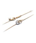 Pandora Beads and Pavé Interlocking Circles Joia Colar Mulher 364825C01-45