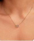 Pandora Beads and Pavé Interlocking Circles Joia Colar Mulher 364825C01-45
