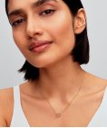 Pandora Beads and Pavé Interlocking Circles Joia Colar Mulher 364825C01-45