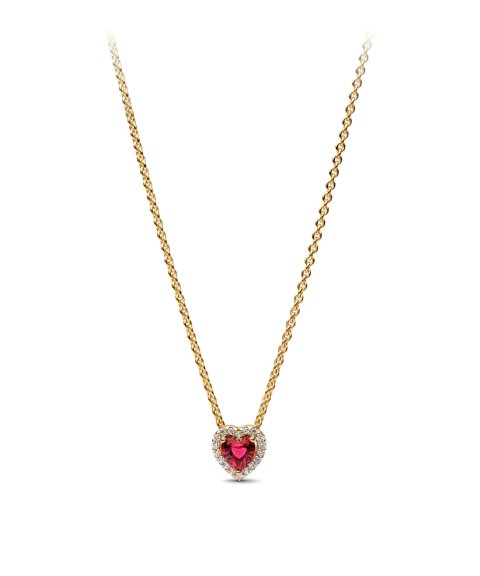Pandora Elevated Red Heart Joia Colar Mulher 368425C02-45