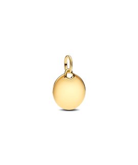 Pandora Engravable Round Tag Joia Conta Pendente Colar Mulher 368610C00