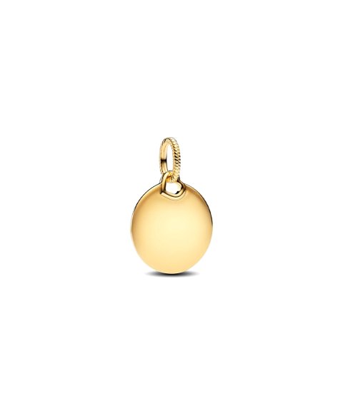 Pandora Engravable Round Tag Joia Conta Pendente Colar Mulher 368610C00