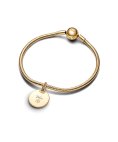 Pandora Engravable Round Tag Joia Conta Pendente Colar Mulher 368610C00