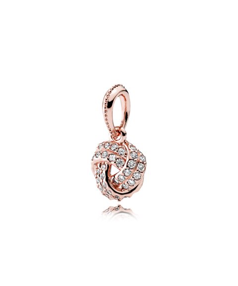 Pandora Rose Sparkling Love Knot Joia Conta Pendente Colar Mulher 380385CZ