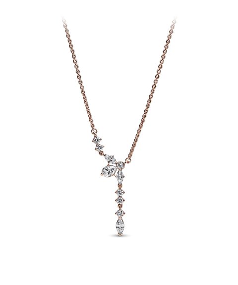 Pandora Rose Sparkling Herbarium Cluster Joia Colar Mulher 382386C01-45 Pandora Rose Sparkling Herbarium Cluster Joia Colar Mulher 382386C01-45