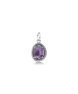 Pandora Sparkling Amethyst Joia Pendente Colar Mulher 390353AM