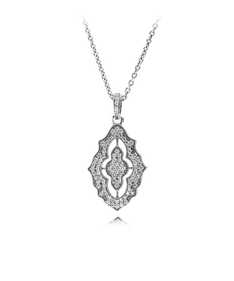 Pandora Sparkling Classic Lace Joia Colar Mulher 390362CZ-90 Pandora Sparkling Classic Lace Joia Colar Mulher 390362CZ-90