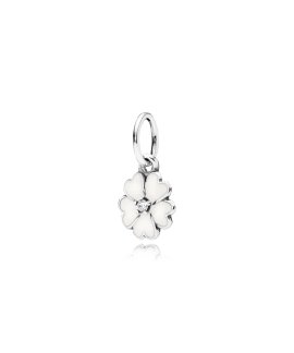 Pandora White Primrose Flower Joia Pendente Colar Mulher 390365EN12