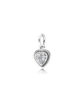 Pandora Heart Silver Joia Pendente Colar Mulher 390366CZ