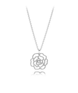 Pandora Shimmering Rose Joia Colar Mulher 390368CZ-90