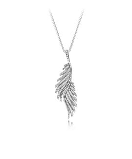 Pandora Majestic Feathers Joia Colar Mulher 390373CZ-70