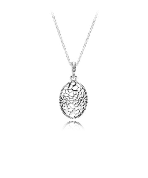 Pandora Floral Daisy Lace Joia Colar Mulher 390383-60 Pandora Floral Daisy Lace Joia Colar Mulher 390383-60