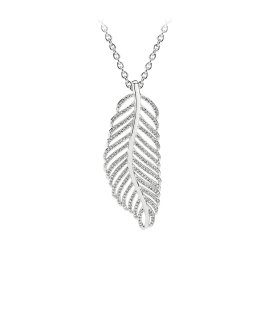 Pandora Feather Joia Colar Mulher 390397CZ-90