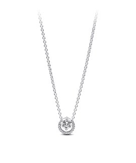 Pandora Sparkling Round Halo Joia Colar Mulher 391174C01-45