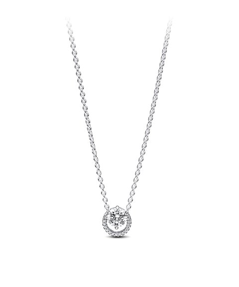 Pandora Sparkling Round Halo Joia Colar Mulher 391174C01-45