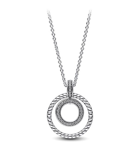 Pandora Signature Pavé and Beads Joia Colar Mulher 392308C01-50 Pandora Signature Pavé and Beads Joia Colar Mulher 392308C01-50