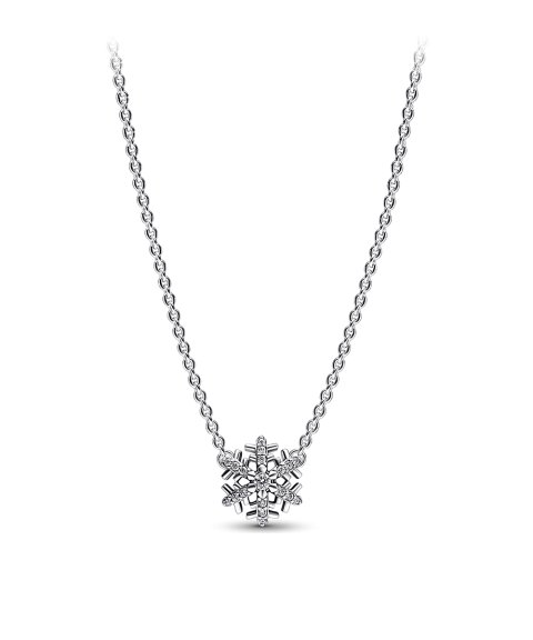 Pandora Sparkling Snowflake Joia Colar Mulher 392371C01-45