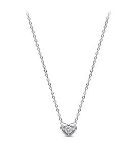 Pandora Radiant Heart and Floating Stone Joia Colar Mulher 392494C01-45