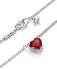 Pandora Sparkling Heart Halo Joia Colar Mulher 392542C01-45