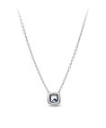 Pandora Sparkling Square Halo Joia Colar Mulher 393560C02-45