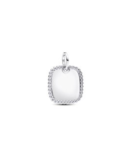 Pandora Engravable Square Joia Conta Pendente Pulseira Mulher 394009C01