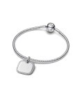 Pandora Engravable Square Joia Conta Pendente Pulseira Mulher 394009C01