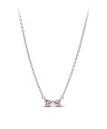 Pandora Sparkling Pink Bow Joia Colar Mulher 394235C01-45