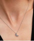 Pandora Crescent Moon Joia Colar Mulher 394259C01-50
