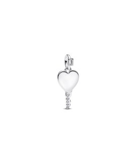 Pandora Engravable Heart Key Joia Conta Pendente Colar Mulher 394353C01