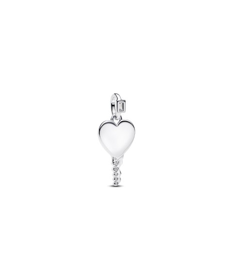 Pandora Engravable Heart Key Joia Conta Pendente Colar Mulher 394353C01