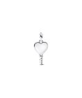 Pandora Engravable Heart Key Joia Conta Pendente Colar Mulher 394353C01