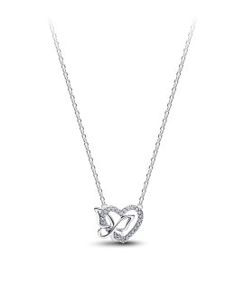 Pandora Entwined Heart and Butterfly Joia Colar Mulher 394477C01-45