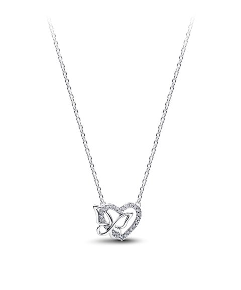 Pandora Entwined Heart and Butterfly Joia Colar Mulher 394477C01-45
