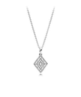 Pandora Geometric Lines Joia Colar Mulher 396209CZ-60