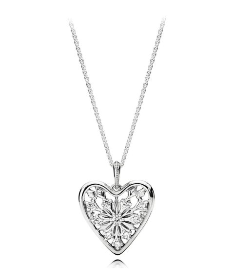 Pandora Heart of Winter Joia Colar Mulher 396369CZ-80