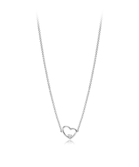 Pandora Asymmetric Hearts of Love Joia Colar Mulher 397797CZ-45 Pandora Asymmetric Hearts of Love Joia Colar Mulher 397797CZ-45