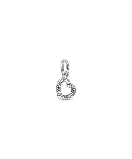 Pandora Snake Chain Pattern Open Heart Joia Pendente Colar Mulher 399094C00