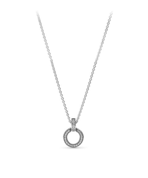 Pandora Double Circle Joia Colar Mulher 399487C01-45