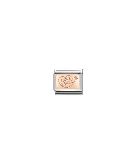 Nomination Composable Rose Gold I Love Travel Acessório de Joia Link Mulher 430110 02 Nomination Composable Rose Gold I Love Travel Acessório de Joia Link Mulher 430110 02