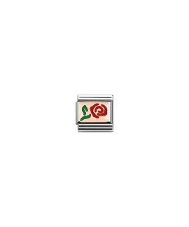 Nomination Composable Rose Gold Red Rose Acessório de Joia Link Mulher 430201/10