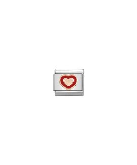 Nomination Composable Rose Gold Heart Red Border Acessório de Joia Link Mulher 430203 01